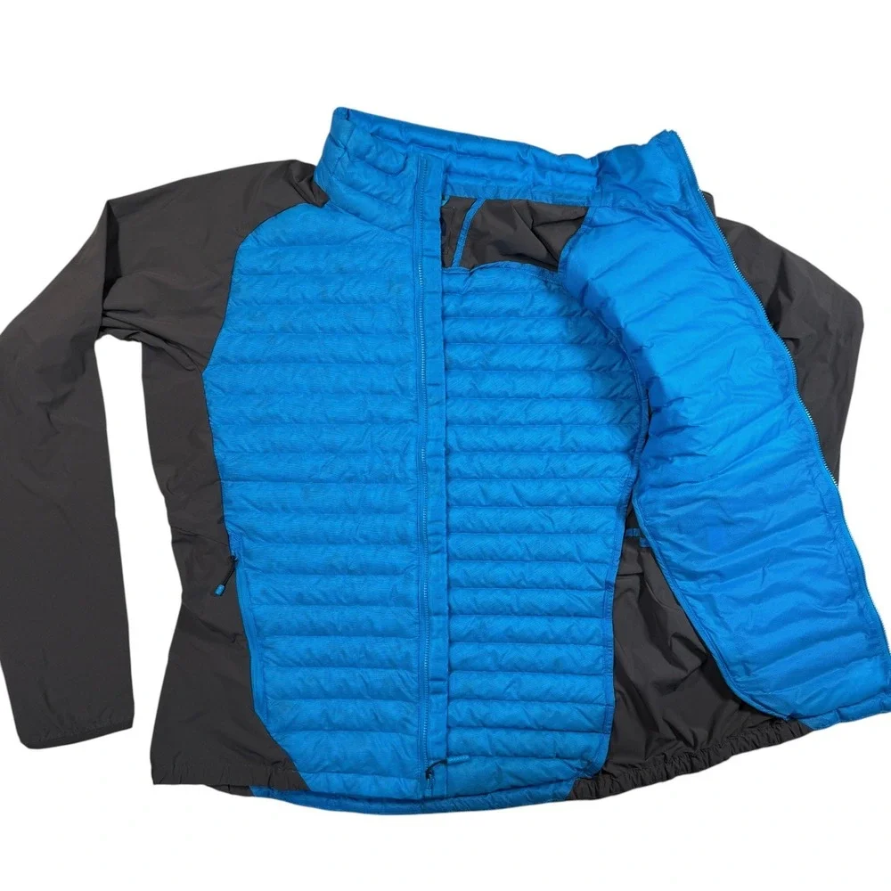 The North Face Verto Micro Jacket Mens Large 800 Down Hybrid Puffer Blue Gray
